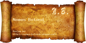Nemes Botond névjegykártya